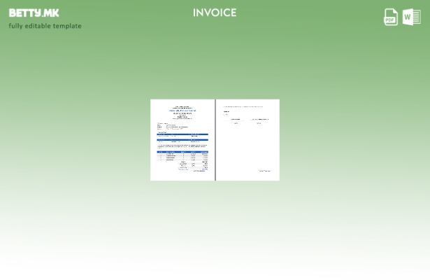 Шаблон за формат на фактура за бесплатен универзитет во модерен стил